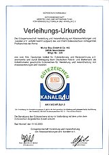 Gütezeichen Kanalbau 