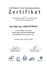 Zertifikat Kanalsanierungsberater
