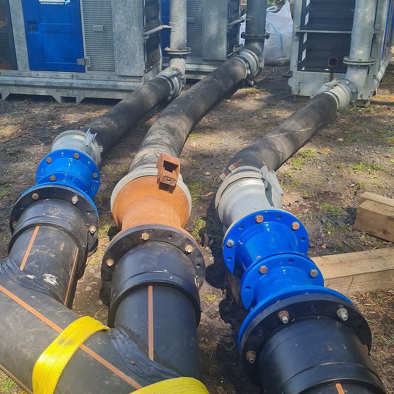 Überpumpanlage für bis zu 2000 m³/h