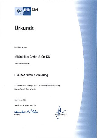Qualität durch Ausbildung