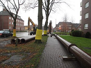Laid outfall pipe as bypass